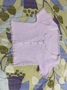 Lace Border Crop Top