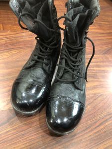 Black Combat Boots UK11