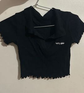 Cute Black Crop Top