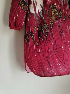 Hermes  Read Beaded Trim Tunic Top