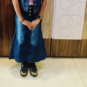 Denim Maxi Skirt