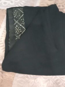 Black saree and stitch blouse with this newly sare
