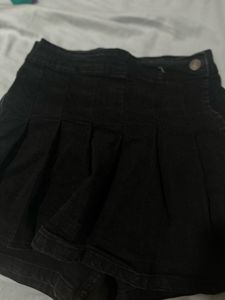 Black Mini Skort Skirt