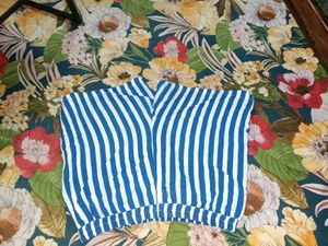 Striped Top &amp; Shorts Set