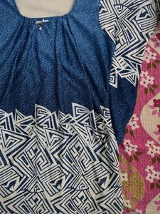 Causual Flutter Sleeves Blue Top
