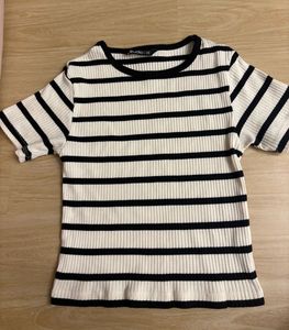 Striped Ribbed Tee
