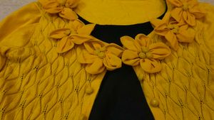 Floral Yellow Cardigan