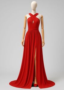 Elegant coral Maxi Dress