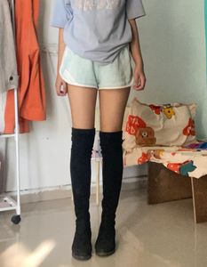 Black Thigh High Boots