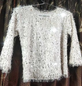 Off White Partywear Sequins Top 🪩