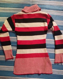 Striped Turtleneck Sweater