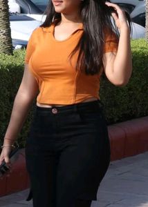 Mustard Trendy Crop Top