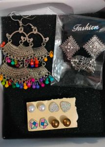 A Pack Of Jhumkas nd Studs