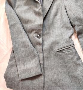 Women&#39;s Grey Fitted Blazer