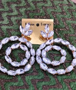 Sparkling Crystal Circle Earrings