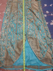 Sea Green Kurta With Golden Work