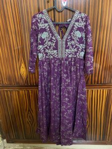 purple ethnic gown