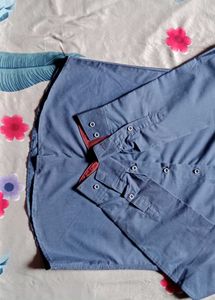 Men's Blue Dress Shirt - Size L