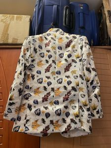 Floral Print Mandarin Collar Jacket