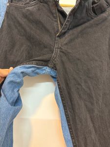 Two-Tone Denim Jeans