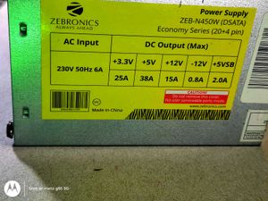 Zebronics 450W-DSATA Eco Series Power Supply
