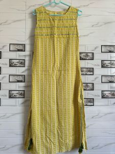 Yellow Striped Kurta