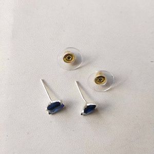 925 Silver Big Size Square  Dimond Earrings/Studs