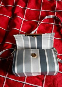 Striped Crossbody Bag
