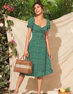 Floral Green Dress