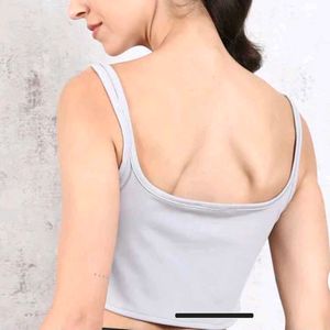 Gray Sleeveless Tank Top
