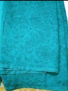 2 piece peacock green unstitched suit