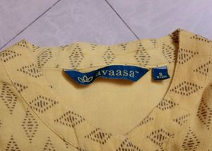 Avasa Yellow Kurta /size Small /length - Below Knee