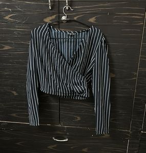 Stripped Black Crop Top