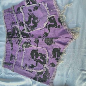 Drogon Denim Shorts /Goth /Genz