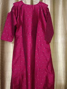 Elegant Cold Shoulder Anarkali Dress