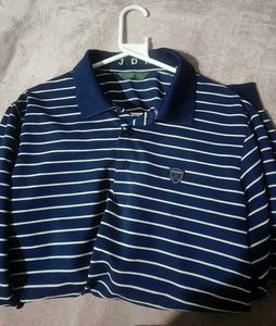 Striped Long Sleeve Polo Shirt
