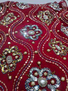 Heavy Work Red Saaree