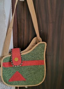 Tribal Hand Embroidery - Jute Sling Bag