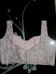 Mirror Work Blouse And Flare Lengha