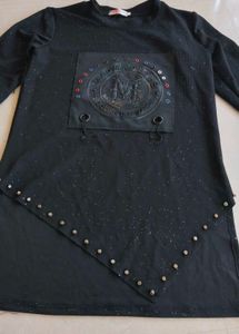 Cute Black Long Sleeve Top