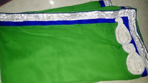 Party Wear Saree Pach Wark Nice Look With Blouse