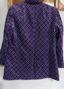 Patterned Purple Blazer