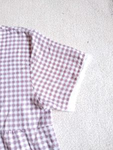Gingham Print Baby Doll Tops