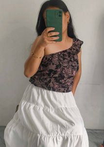 Floral One-Shoulder Top