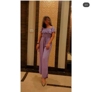 Cute and Feminine Lavender Jumpsuit
