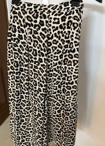 H&amp;M Animal Print Midi Skirt