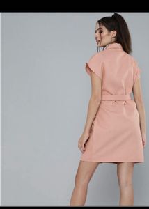 Stylish Pink Shirt Dress