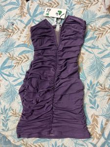 Newme Purple Bodycon Mini Dress