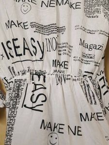 Newspaper Print Dress