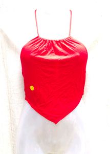 21137. Red Halter Top